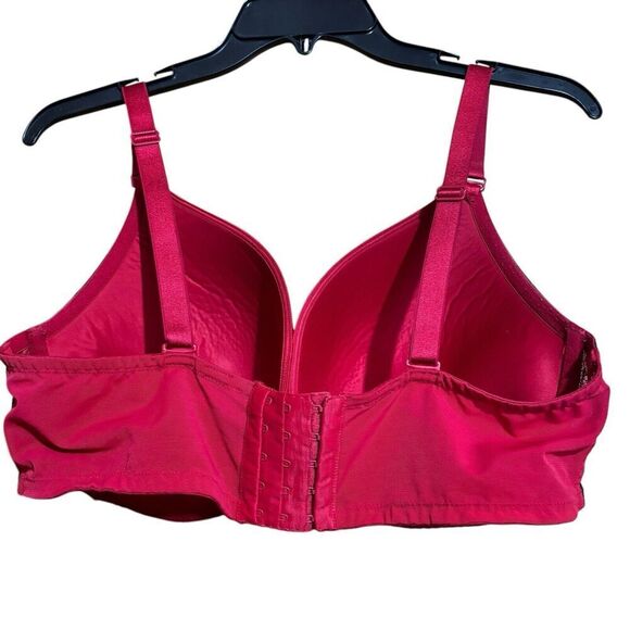 CACIQUE Lane Bryant Bra Womens 44D Red Black Lace Underwire - Picture 3 of 4